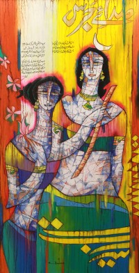 A. S. Rind, 24 x 48 Inch, Acrylic On Canvas, Figurative Painting, AC-ASR-291